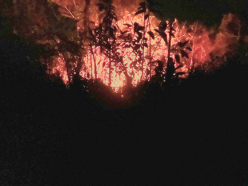 ไฟป่าชายแดนไทยกัมพูชา