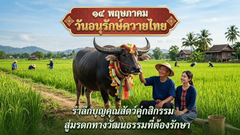 วิถีเกษตรกรรมไทย ใช้ควายไถนาในท้องนา มรดกทางวัฒนธรรมเนื่องในวันอนุรักษ์ควายไทย 14