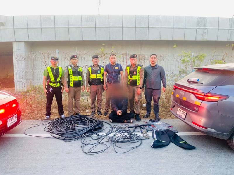 รวบหนุ่มลอบตัดสายไฟ