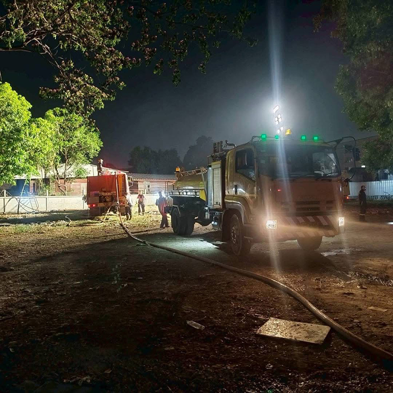 ผู้ว่าฯ ชัชชาติ ลงพื้นที่เหตุเพลิงไหม้