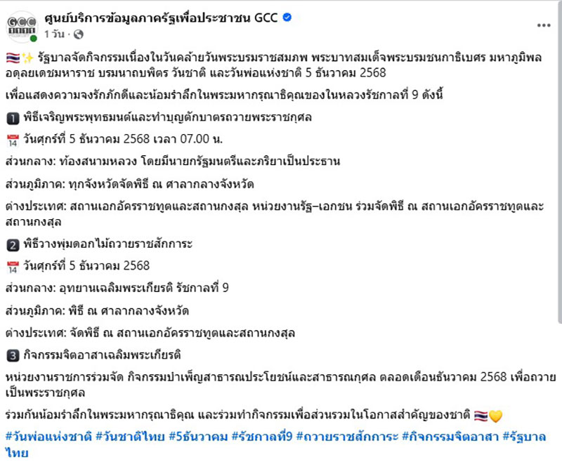 วันที่ 5 ธันวาคม 2568