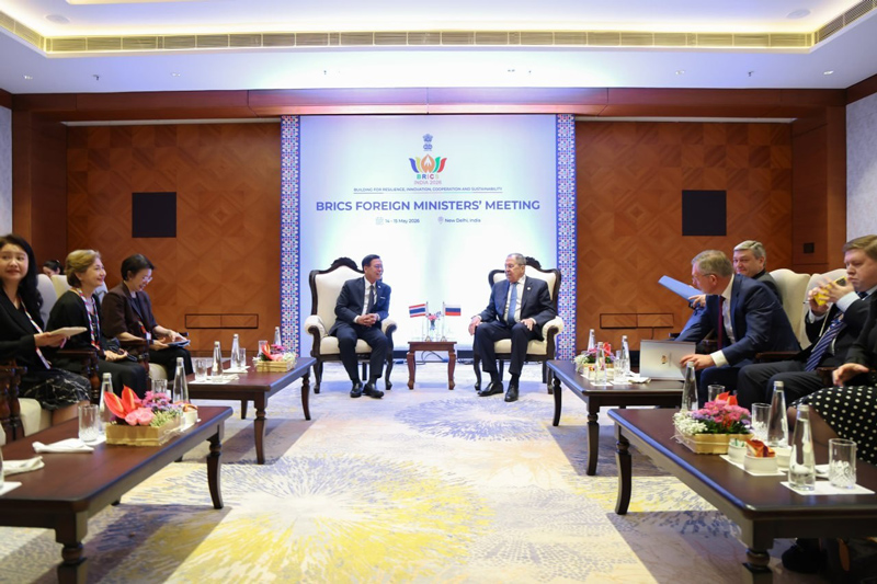 การประชุมรัฐมนตรีต่างประเทศกลุ่ม BRICS 2569 ณ กรุงนิวเดลี ระหว่างตัวแทนจากไทยและรัสเซีย