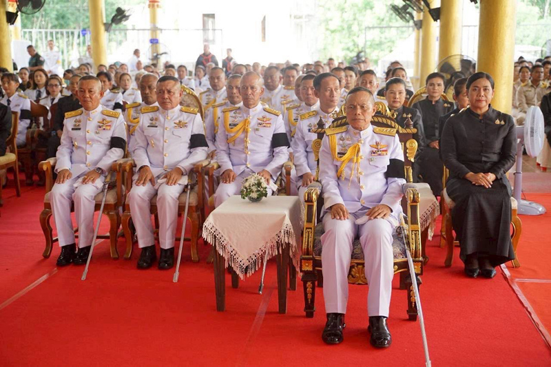 บรรยากาศพิธีพระราชทานเพลิงศพทหารพรานที่วัดยอทอง