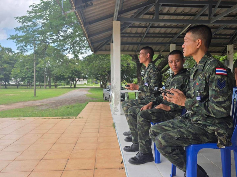 การฝึกใช้งานรีโมทควบคุมโดรนของกำลังพล ร.3