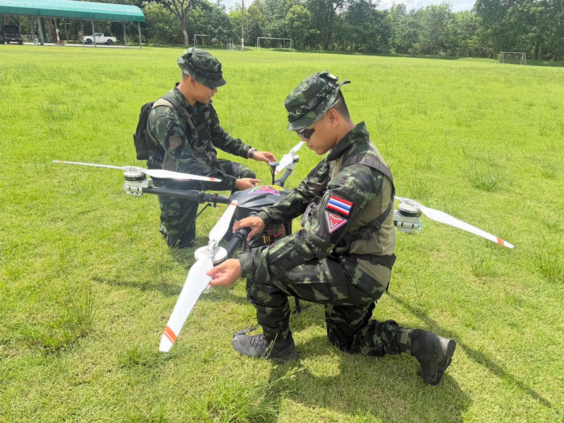 การเตรียมความพร้อมโดรนโจมตีทหาร