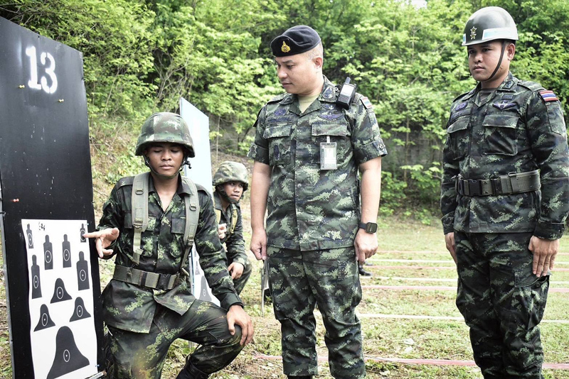 การฝึกใช้อาวุธประจำกายตามมาตรฐานกองทัพบก