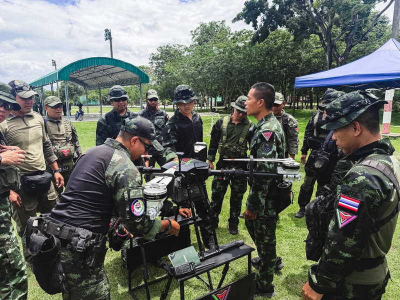บรรยากาศการเรียนทฤษฎีด้านเทคโนโลยีโดรนสมัยใหม่