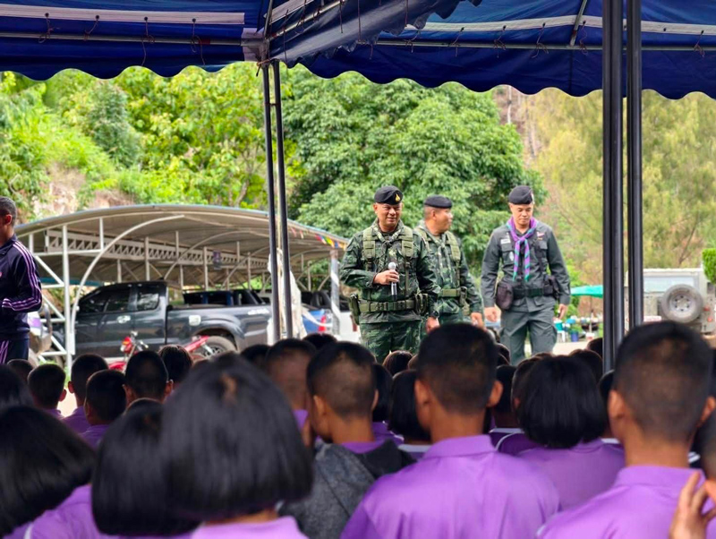 บรรยากาศการซักซ้อมขั้นตอนการอพยพประชาชนเข้าสู่พื้นที่ปลอดภัย