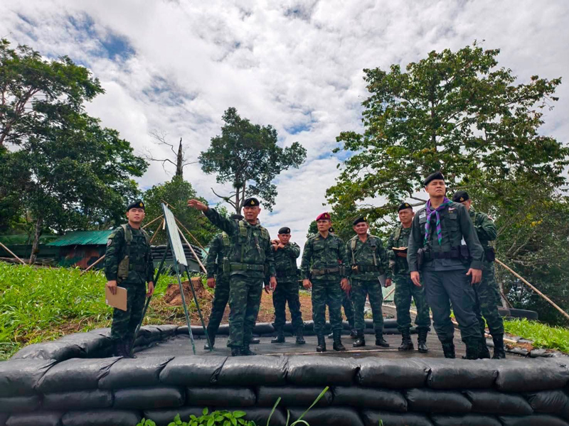 ผบ.ฉก.ทัพพระยาเสือ ตรวจพื้นที่ซักซ้อมแผนเผชิญเหตุช่องทางตะโกปิดทอง
