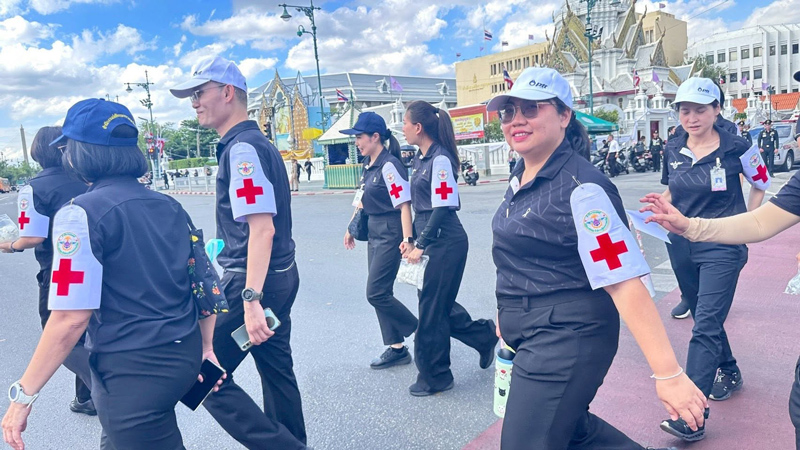 การประสานงานของกำลังพล สนพ.สสน.สป. ในพิธีเชิญพระศพ