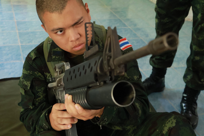 การฝึกวิชาอาวุธประจำหน่วยของทหารใหม่ ร.3 พัน.2