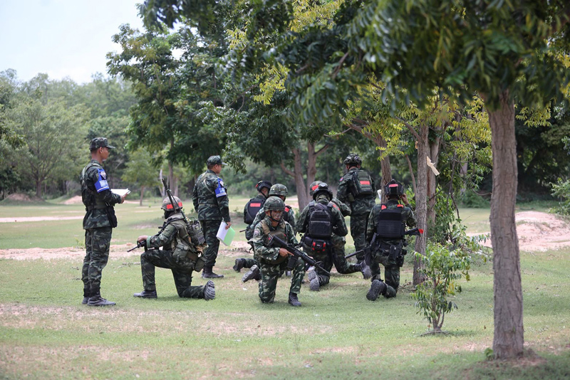 บรรยากาศการฝึกและตรวจสอบความเป็นหน่วยของ ร.112