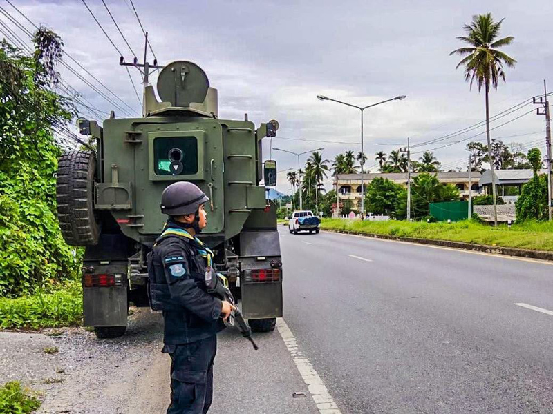 กำลังผสมทหารและตำรวจฉก.ยะลาตั้งจุดตรวจเชิงรุก