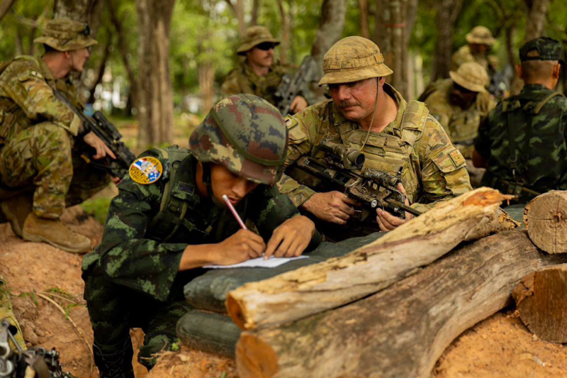 การฝึกวิชาดำรงชีพในป่าดิบชื้นระหว่างทหารไทยและทหารออสเตรเลีย