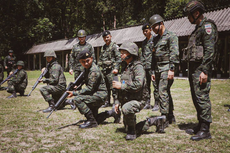 ทหารใหม่ ร.6 พัน.1 จังหวัดอุบลราชธานี ฝึกขยายผลยุทธวิธีรบ