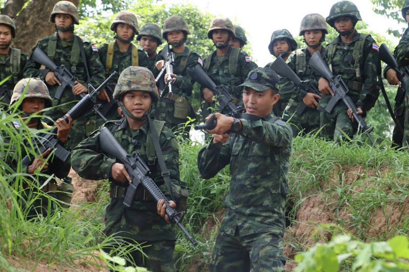 การฝึกเฉพาะหน้าที่สำหรับทหารใหม่ผลัดที่ 1/69 ในสนามฝึกจำลอง