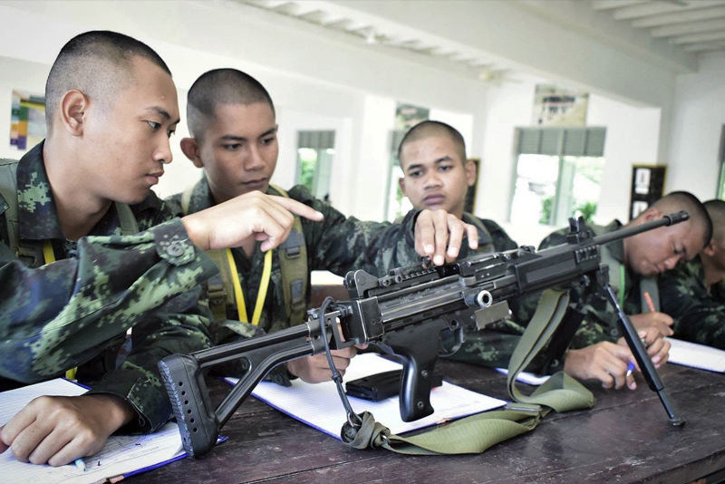 หน่วยฝึกทหารใหม่ นขต.พล.ร.9 จัดสถานีฝึกทางทหาร