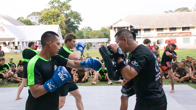 ทหารราบกองทัพบกไทยและกองทัพบกออสเตรเลียซ้อมมวยร่วมกัน