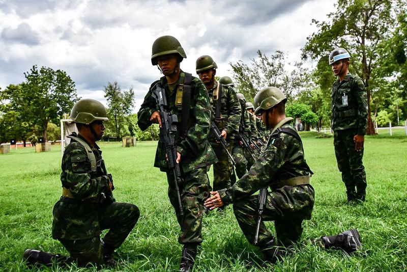 ทหารใหม่ นขต.พล.ร.9 ร่วมฟังบรรยายคำแนะนำก่อนแยกย้ายฝึกยุทธวิธี