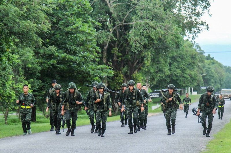 กำลังพล ร.14 พัน.1 ฝึกเตรียมความพร้อมรับการแข่งขันหน่วยทหารทรหด