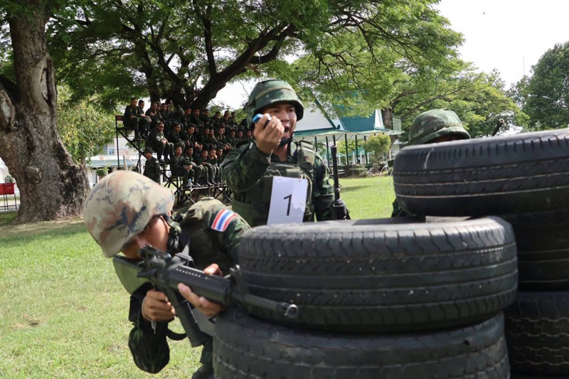 หน่วยฝึกทหารใหม่ ร.3 พัน.2 จัดสถานีฝึกยกระดับความพร้อมรบ