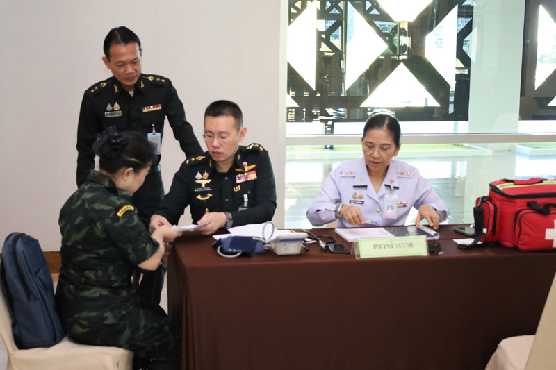 แพทย์ทหารบกตรวจร่างกายกำลังพลสำรอง กลาโหม