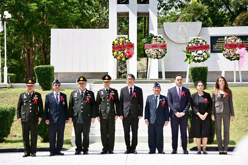 บรรยากาศพิธีวางพวงมาลา วันที่ระลึกสงครามเกาหลี จังหวัดชลบุรี