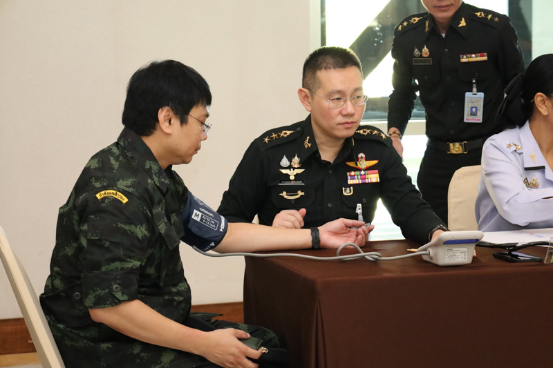 ทหารกำลังพลสำรองเข้ารับการตรวจสุขภาพประจำปี