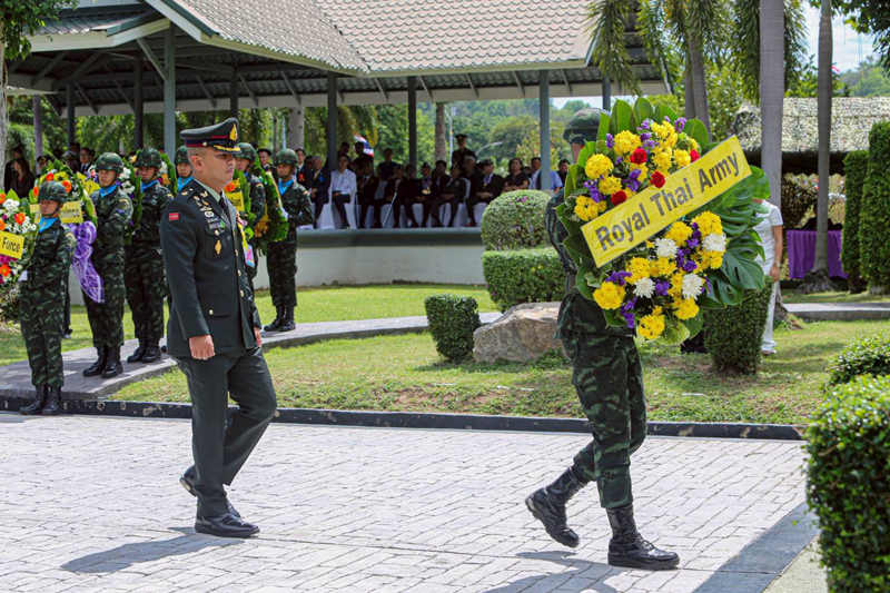 พิธีวางพวงมาลาถวายสักการะครบรอบ 76 ปี วันเกิดสงครามเกาหลี