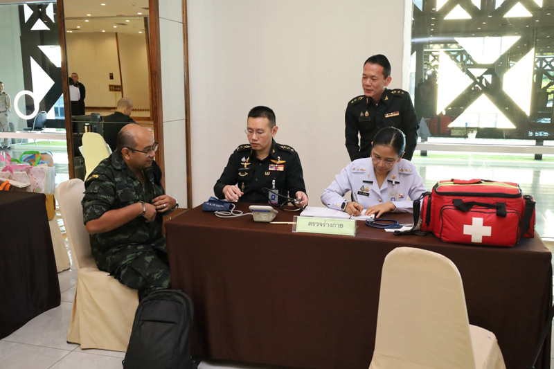 กำลังพลสำรองรายงานตัวตรวจร่างกาย พื้นที่ศรีสมาน