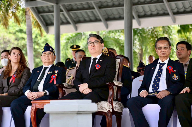 เอกอัครราชทูตเกาหลีใต้ประจำประเทศไทยในพิธีรำลึกสงครามเกาหลี