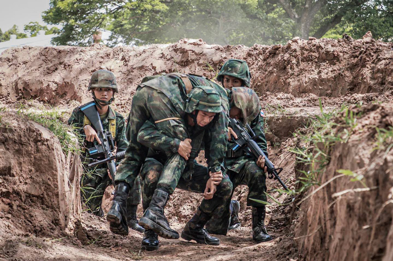 หน่วยฝึกทหารใหม่ ร.3 พัน.2 จัดฝึกอบรมเพื่อลดการสูญเสียกำลังรบ