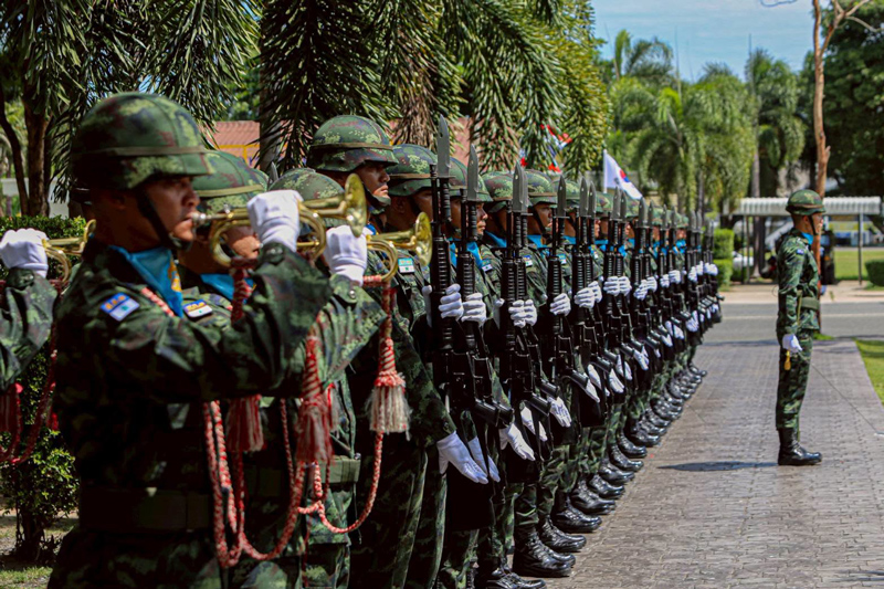 กำลังพลทหารรักษาพระองค์ร่วมพิธีสดุดีวีรกรรมสงครามเกาหลี