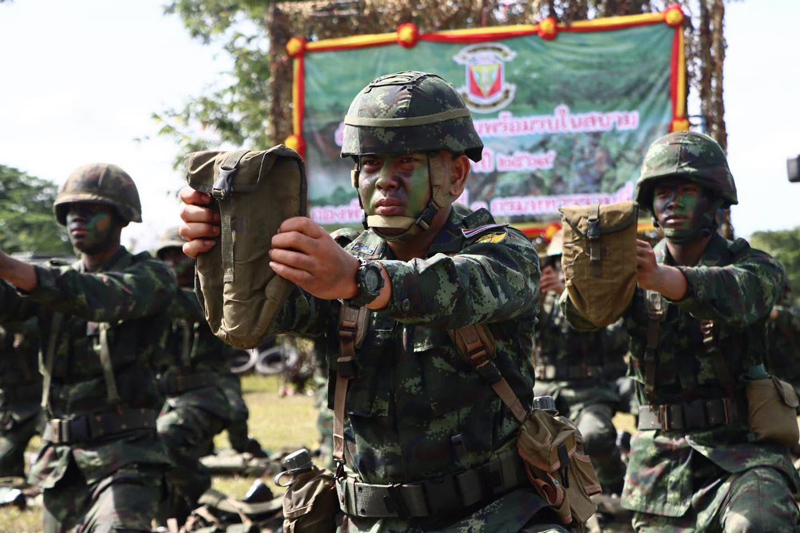 พันโท ณัฐวุฒิ คัมภิรานนท์ ตรวจสภาพความพร้อมรบ ร.23 พัน.3