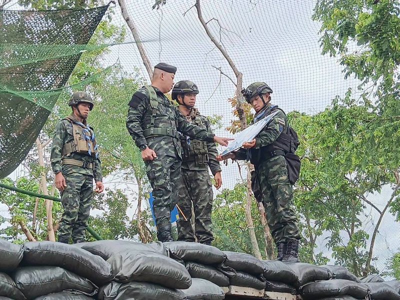 ผบ.ม.2 พัน.7 ตรวจเยี่ยมกำลังพลชายแดนไทยกัมพูชา