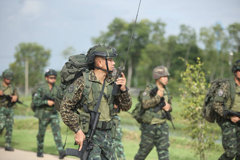 ทหารไทยรักษาระเบียบวินัยอย่างเคร่งครัดระหว่างการฝึกเดินทางไกลประจำปี
