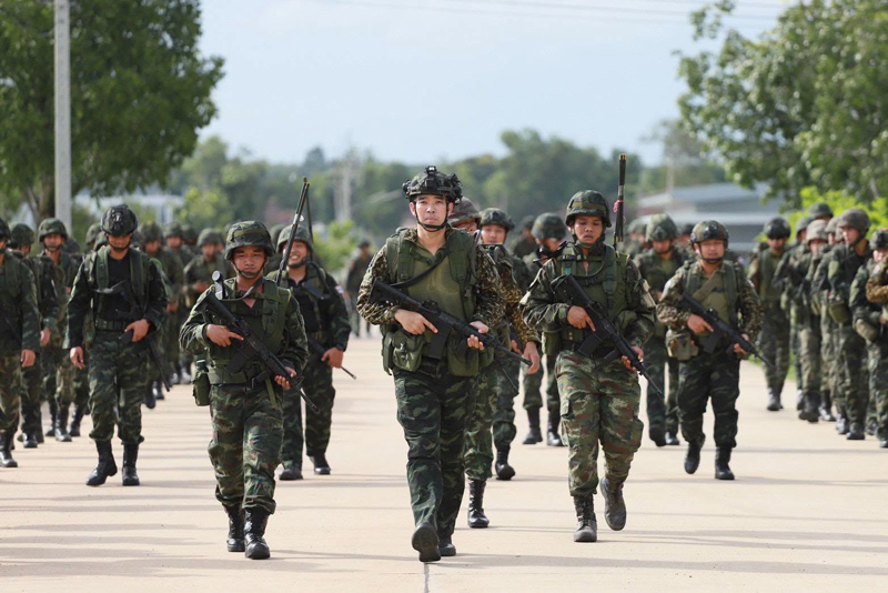 ทหารไทยฝึกเคลื่อนที่ทางยุทธวิธีและบริหารจัดการยุทโธปกรณ์ในการเดินทางไกล