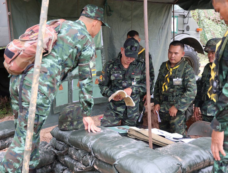 การจัดตั้งที่รวมพลทางยุทธวิธีในการฝึกซ้อมของทหารปืนใหญ่สนาม