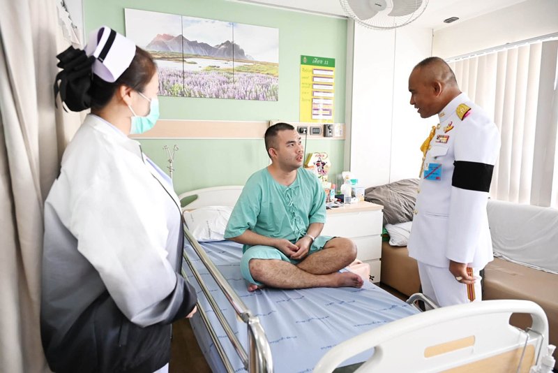 ขวัญกำลังใจทหารไทยหลังได้รับบาดเจ็บจากการปฏิบัติหน้าที่ชายแดน