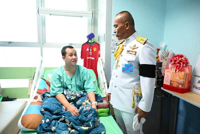 พลตรี ณัฎฐ์ ศรีอินทร์ รองแม่ทัพภาคที่ 2 เยี่ยมกำลังพลบาดเจ็บ