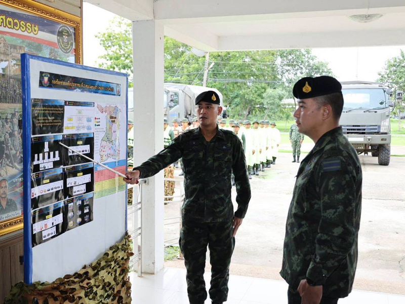ทหารกองทัพบกฝึกซ้อมและเตรียมความพร้อมช่วยเหลือผู้ประสบภัย