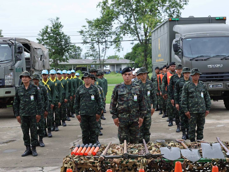 การตรวจความพร้อมชุดปฏิบัติการบรรเทาสาธารณภัย กองทัพบก