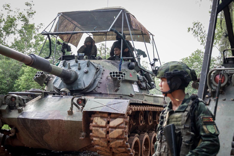 การฝึกทางยุทธวิธีในศูนย์การทหารราบ จังหวัดประจวบคีรีขันธ์