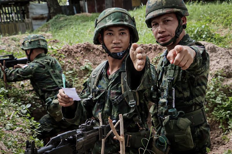 การฝึกยุทธวิธีทางทหาร ร.3 พัน.2 เพื่อความพร้อมในการปฏิบัติภารกิจ