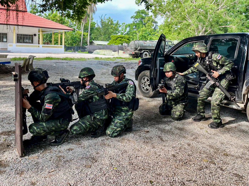 กำลังพล ฉก.ยะลา ฝึกปฏิบัติการต่อต้านการซุ่มโจมตี