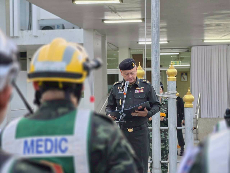 ทีมแพทย์ทหารพร้อมปฏิบัติภารกิจบรรเทาสาธารณภัย 24 ชั่วโมง
