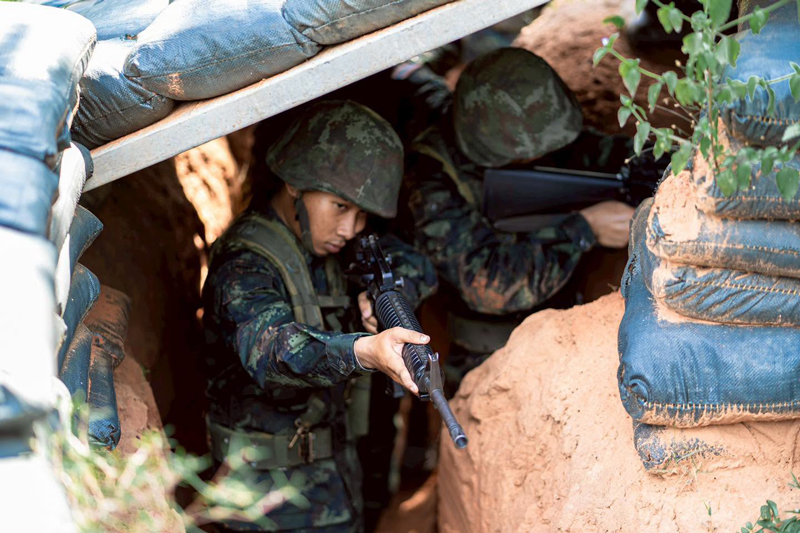 กำลังพล ร.8 พัน.3 ฝึกเตรียมความพร้อมชายแดน
