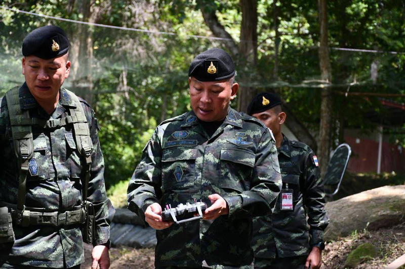 สาธิตการใช้โดรนทางยุทธวิธีของ ร.3 พัน.2