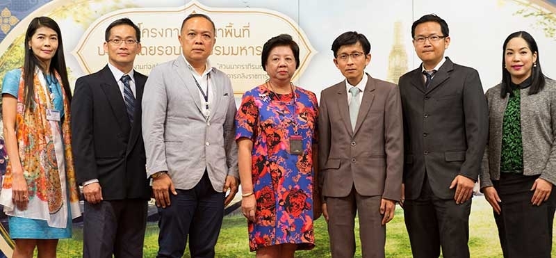 ประโยชน์ใช้สอย : อรนุช อิ่มอารมณ์ หัวหน้าฝ่ายอาวุโส ฝ่ายบริหารงานอนุรักษ์ สำนักงานทรัพย์สินส่วนพระมหากษัตริย์ แถลงข่าวโครงการพัฒนาพื้นที่บริเวณโดยรอบพระบรมมหาราชวัง ส่วนงานก่อสร้างอาคารจอดรถใต้ดิน “สวนนาคราภิรมย์” พร้อมกับงานบูรณะอาคารโบราณสถาน “อาคารคลังราชการ” ที่สนง.ฯ