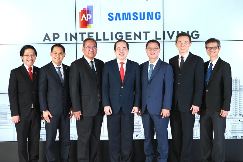 เปิดตัว : บริษัท เอพี (ไทยแลนด์) จำกัด (มหาชน) ผู้นำด้านการพัฒนาอสังหาริมทรัพย์ที่ตอบสนองทุกไลฟ์สไตล์การอยู่อาศัยสำหรับคนเมือง นำโดย อนุพงษ์ อัศวโภคิน ประกาศความร่วมมือกับ มร.โยง เชิล โจ ประธานบริษัท ไทยซัมซุง อิเลคโทรนิคส์ จำกัด เปิดตัว “AP Intelligent Living” ที่สุดของนวัตกรรมเพื่อการอยู่อาศัย ณ สำนักงานใหญ่ บริษัท ไทยซัมซุง อิเลคโทรนิคส์ จำกัด กรุงเทพฯ